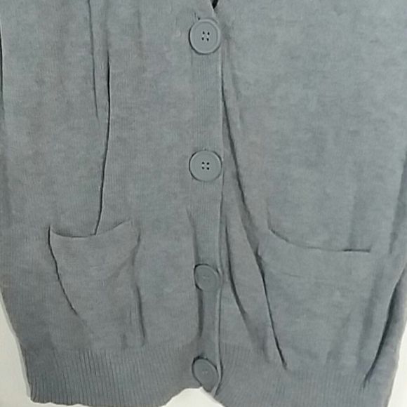 M Faded Glory Gray Short Sleeve Sweater - Picture 3 of 4